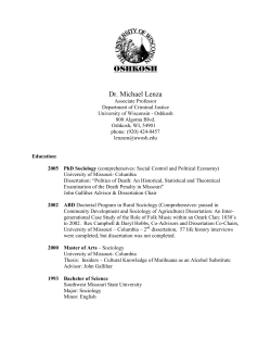 Michael Lenza, Vita - Criminal Justice - UW Oshkosh