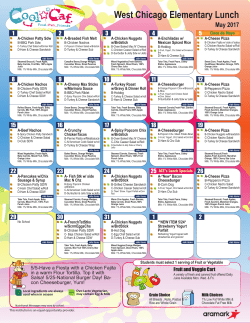 May 2017 Elementary Lunch