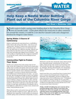 Fact Sheet from Food and Water Watch