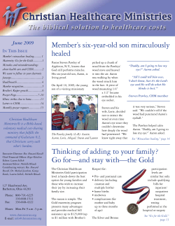 June 2009 - Christian Healthcare Ministries