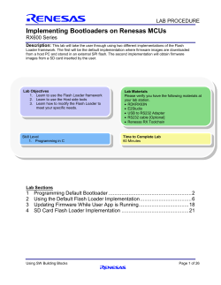 Lab Title Here - Renesas E