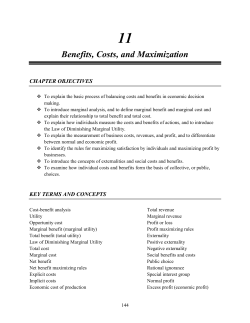 11 Benefits, Costs, and Maximization