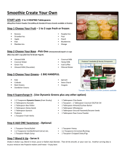 Smoothie Create Your Own - Stucky Chiropractic Center