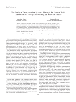 The Study of Compensation Systems Through the Lens of Self