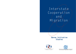 interstate cooperation - IOM Publications