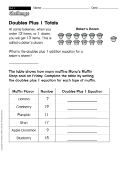 Unit 2-11 Doubles Plus 1 Totals