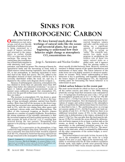 Sinks for Anthropogenic Carbon