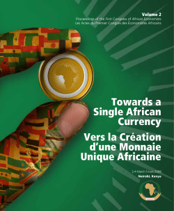 Towards a Single African Currency Vers la Création