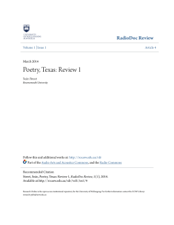 Poetry, Texas: Review 1 - Research Online