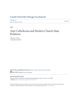Anti-Catholicism and Modern Church-State