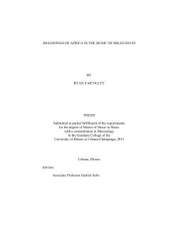 IMAGININGS OF AFRICA IN THE MUSIC OF