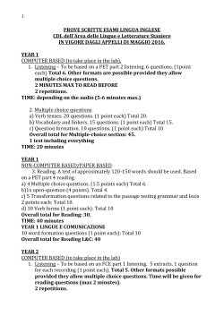 PROVE SCRITTE ESAMI LINGUA INGLESE CDL