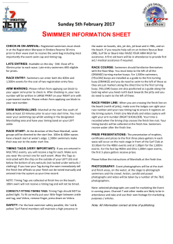 2017 Swimmer Information