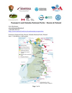 Oulanka-Paanaj&auml;rvi National Park Co-operation