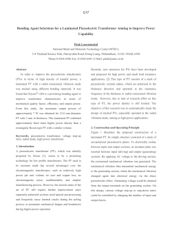 Bonding Agent Selections for a Laminated Piezoelectric Transformer