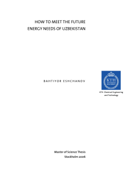 how to meet the future energy needs of uzbekistan