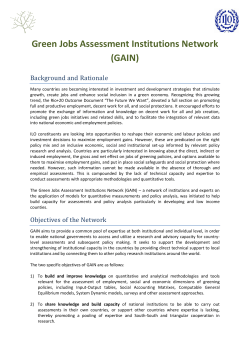 Green Jobs Assessment Institutions Network (GAIN)