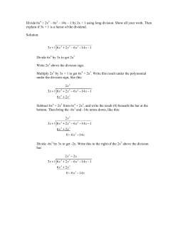 Polynomial Division