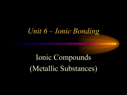 Ionic Bonding