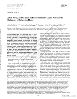 Catch, Treat, and Release: Veteran Treatment Courts