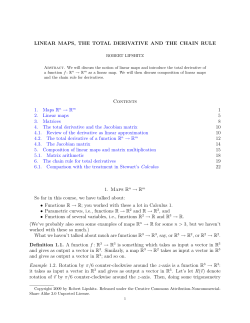 LINEAR MAPS, THE TOTAL DERIVATIVE AND THE CHAIN RULE