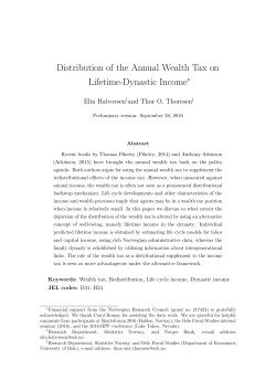 Distribution of the Annual Wealth Tax on Lifetime-Dynastic