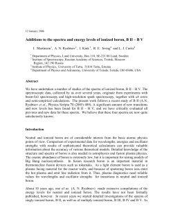 Additions to the spectra and energy levels of ionized boron, B II &ndash; B V