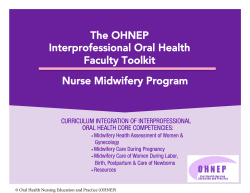 Midwifery Care During Pregnancy - Oral Health Nursing Education