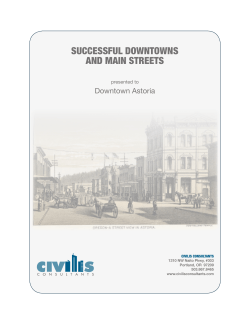 SUCCESSFUL DOWNTOWNS AND MAIN STREETS