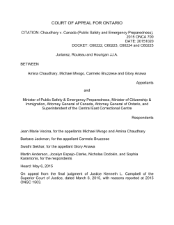 court of appeal for ontario - Canadian Council for Refugees