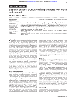 Idiopathic perianal pruritus - Postgraduate Medical Journal