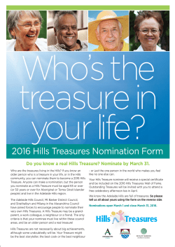 Hills Treasures Nomination Form
