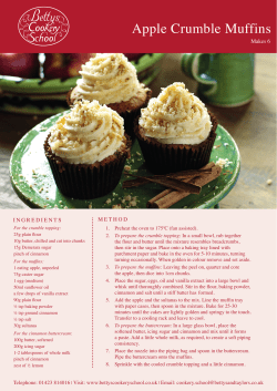 Apple Crumble Muffins - Bettys Cookery School