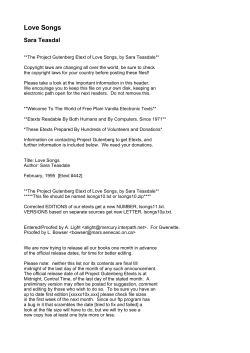 Love Songs - Livros Gr&aacute;tis