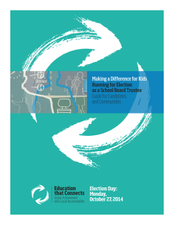 Making a Difference for Kids Running for Election as a