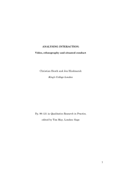 Analysing Interaction