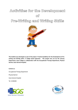 Activities for the development of pre writing and