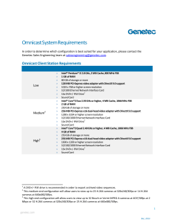 Omnicast System Requirements
