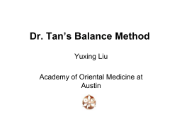 Dr. Tan`s Balance Method