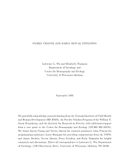 Family Change and Early Sexual Initiation