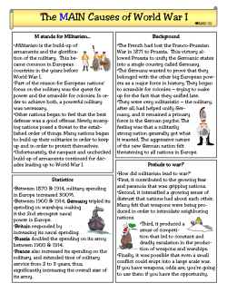 The MAIN Causes of World War I - Mrs. Darling`s Digital Classroom.