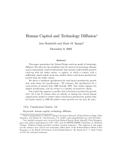 Human Capital and Technology Diffusion