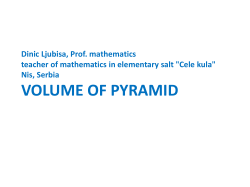 On the volume of Pyramid