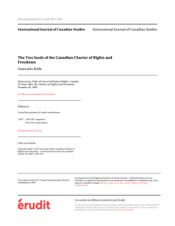 The Two Souls of the Canadian Charter of Rights and