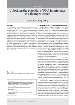 Unlocking the potential of RNA interference as a therapeutic tool