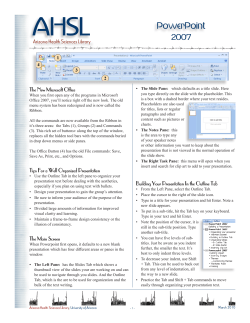 PowerPoint - Arizona Health Sciences Library