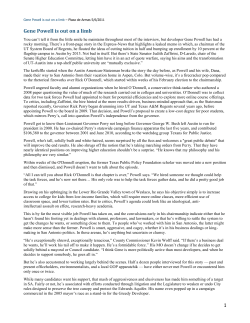 Gene Powell is out on a limb - Greater Edwards Aquifer Alliance