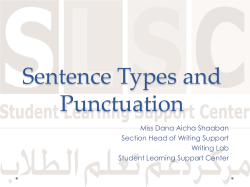 Sentence Types and Punctuation
