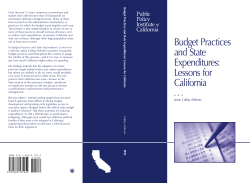 Budget Practices and State Expenditures: Lessons for California