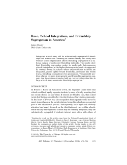 Race, School Integration, and Friendship Segregation